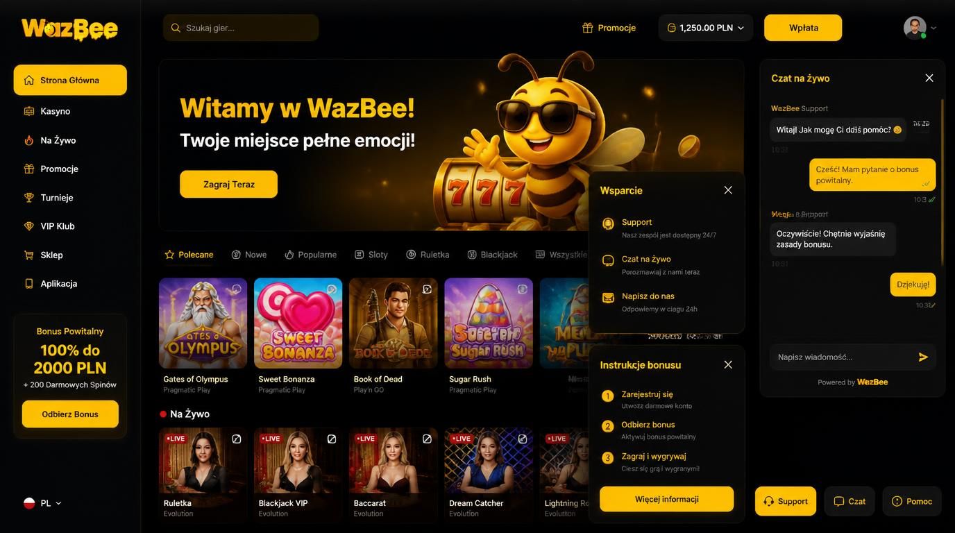 Okno czatu ze wsparciem klienta kasyna